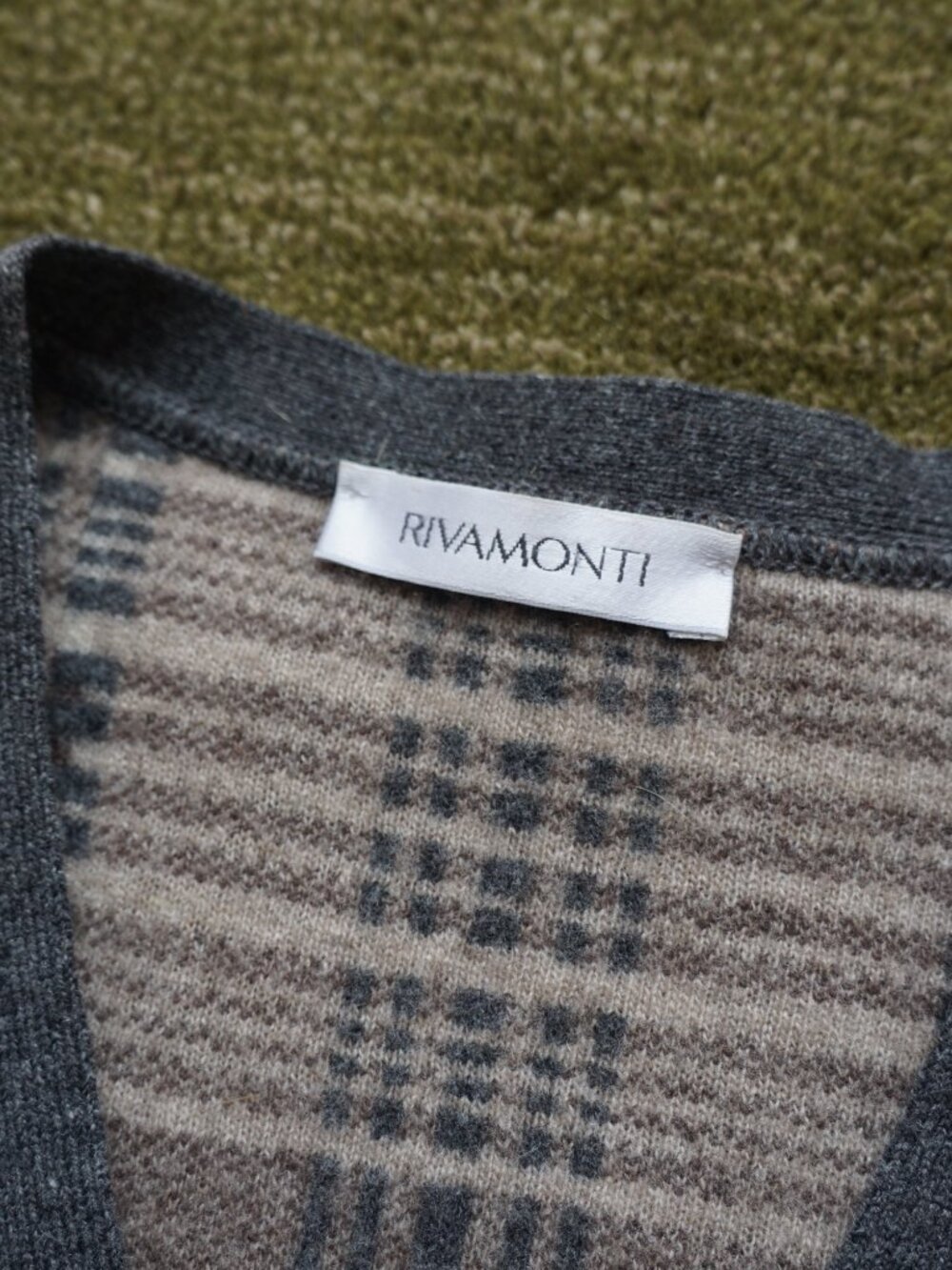 Vintage Rivamonti Wool Alpaca Silk Blend Plaid Cardigan – Made in Italy - Picture 3 of 11